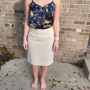 Vintage petite tan pencil skirt - Kasper Classics